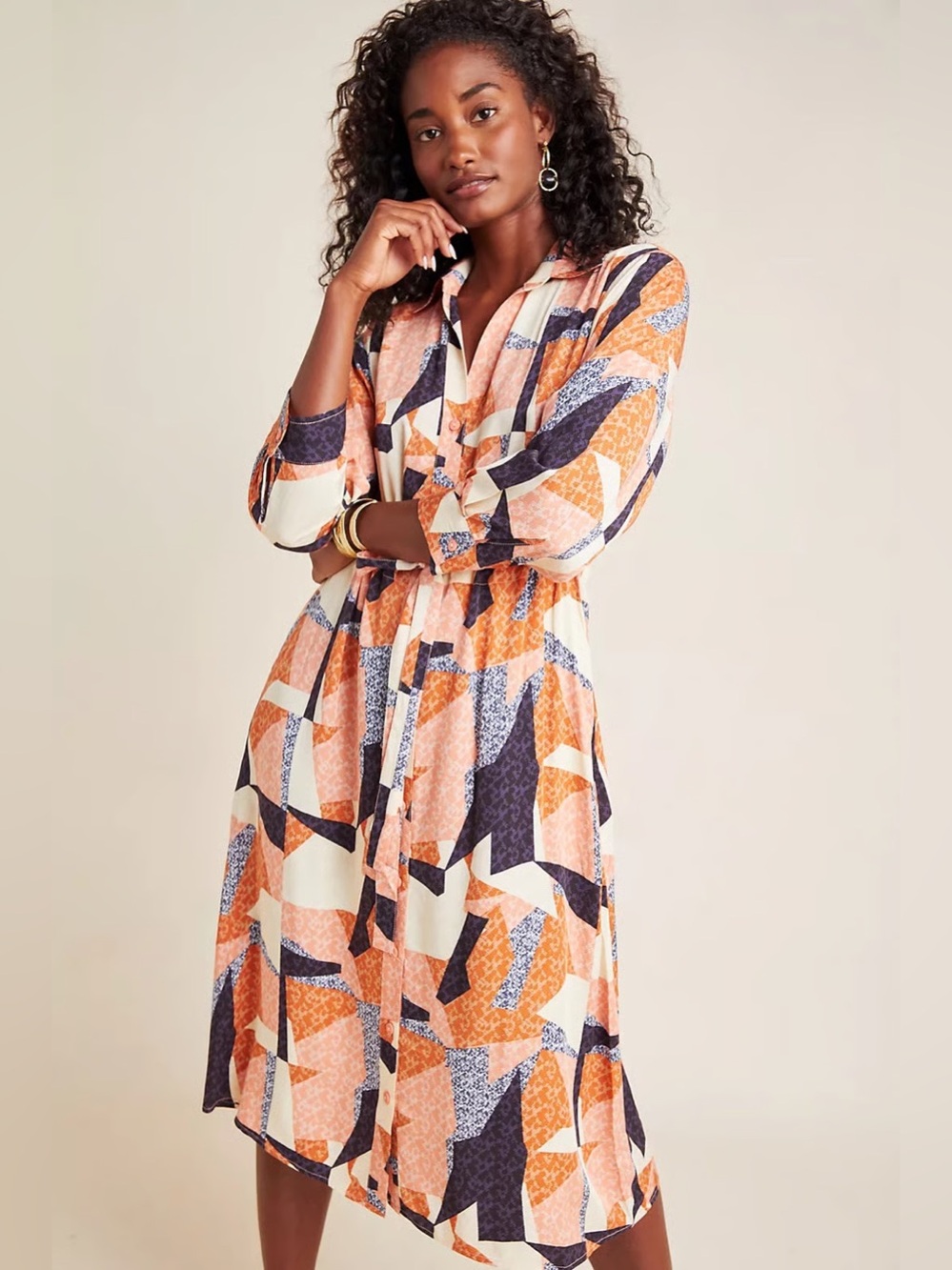 Corey Lynn Calter Abstract Shirtdress